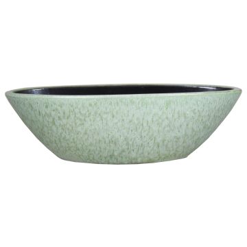 Coupe décorative bateau en céramique ELIEL, moucheté, vert menthe-blanc, 40x15x12cm Coupe décorative bateau en céramique ELIEL, moucheté, vert menthe-blanc, 40x15x12cm