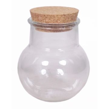 Bocal de stockage en verre WINDA avec bouchon, transparent, 13,5cm, Ø13cm