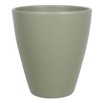 Vase décoratif TEHERAN PALAST en céramique, vert olive mat, 17cm, Ø13,5cm
