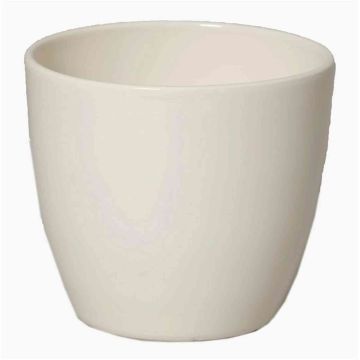 Pot de fleurs en céramique grand TEHERAN BASAR, crème, 27cm, Ø32cm