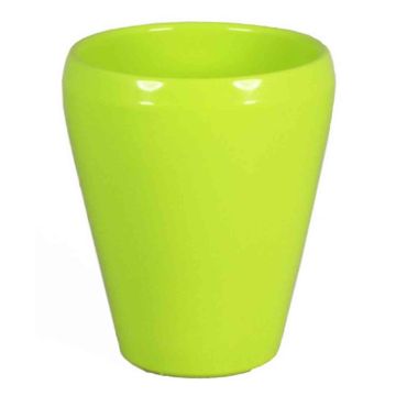 Vase conique pour orchidées NAZARABAD, céramique, vert pomme, 17cm, Ø14cm Vase conique pour orchidées NAZARABAD, céramique, vert pomme, 17cm, Ø14cm