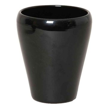 Vase conique pour orchidées NAZARABAD, céramique, noir, 17cm, Ø14cm Vase conique pour orchidées NAZARABAD, céramique, noir, 17cm, Ø14cm