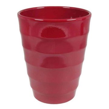Cache-pot en céramique IZEH pour orchidées, rouge vin, 17cm, Ø14cm Cache-pot en céramique IZEH pour orchidées, rouge vin, 17cm, Ø14cm