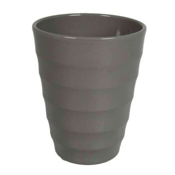 Cache-pot en céramique IZEH pour orchidées, gris foncé, 17cm, Ø14cm