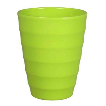 Cache-pot en céramique IZEH pour orchidées, vert pomme, 17cm, Ø14cm Cache-pot en céramique IZEH pour orchidées, vert pomme, 17cm, Ø14cm