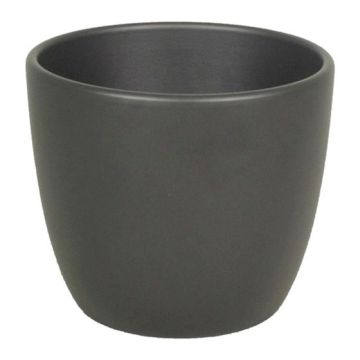 Pot pour plantes en céramique TEHERAN BASAR, anthracite mat, 12cm, Ø13,5cm Pot pour plantes en céramique TEHERAN BASAR, anthracite mat, 12cm, Ø13,5cm