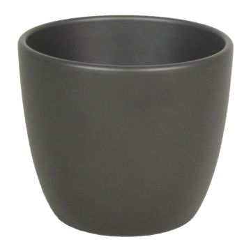 Pot de fleurs en céramique grand TEHERAN BASAR, anthracite mat, 25cm, Ø28cm