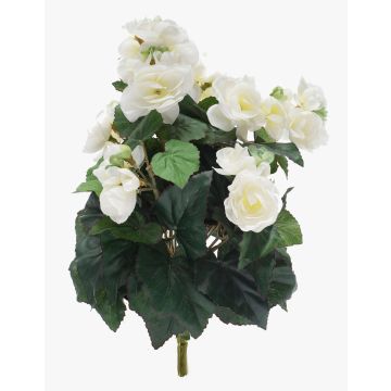 Bégonia artificiel CATINKA sur piquet, crème, 30cm