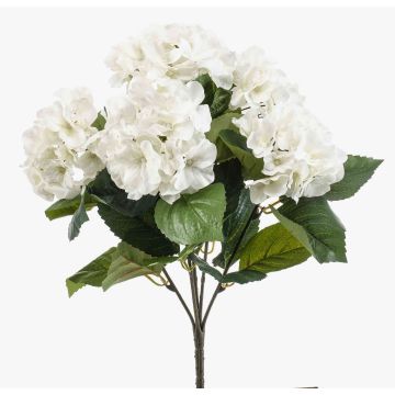 Hortensia artificiel JONE sur piquet, crème, 40cm
