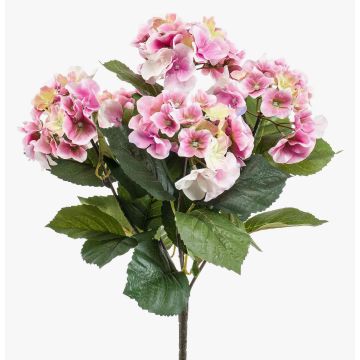 Hortensia artificiel JONE sur piquet, rose, 40cm