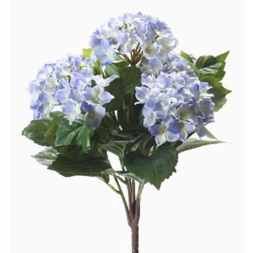 Fleur en tissu Hortensia LAIDA sur piquet, bleu clair, 35cm