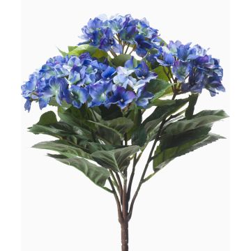 Fleur en tissu Hortensia LAIDA sur piquet, bleu, 35cm