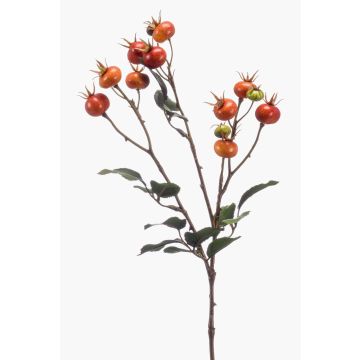 Branche de cynorrhodon artificiel ARANKA avec fruits, orange, 65cm Branche de cynorrhodon artificiel ARANKA avec fruits, orange, 65cm