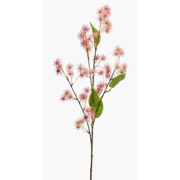 Branche de ricinus communis artificielle GROBAS avec fleurs, rose, 80cm