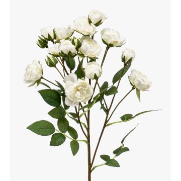 Branche de rose artificielle TOSSA, blanc, 55cm