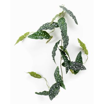 Guirlande de begonia maculata artificielle JOELLE, vert-blanc, 120cm