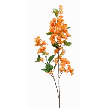 Branche de bougainvillier artificielle MONELS avec fleurs, orange, 115cm