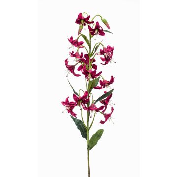 Fleur artificielle lys tigré ARAMAIO, rouge bordeaux, 80cm
