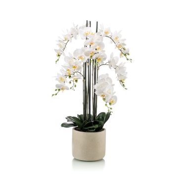 Orchidée artificielle Phalaenopsis CECILE, pot en céramique, blanc, 100cm Orchidée artificielle Phalaenopsis CECILE, pot en céramique, blanc, 100cm