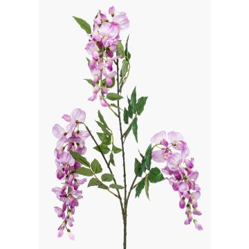 Branche de glycine artificielle ONORATO avec fleurs, lilas, 70cm