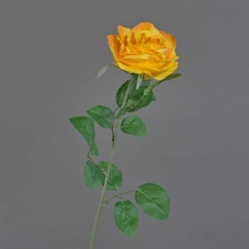 Fleur artificielle Rose PEZOS, jaune-orange, 60cm Fleur artificielle Rose PEZOS, jaune-orange, 60cm