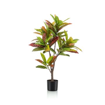 Croton artificiel ANELA, tronc artificiel, multicolore, 95cm