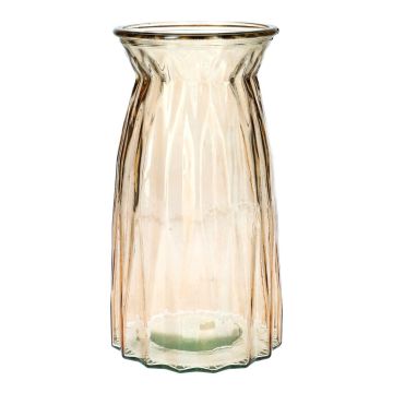 Vase de table RUBIE en verre, taupe-transparent, 20cm, Ø10,8cm Vase de table RUBIE en verre, taupe-transparent, 20cm, Ø10,8cm