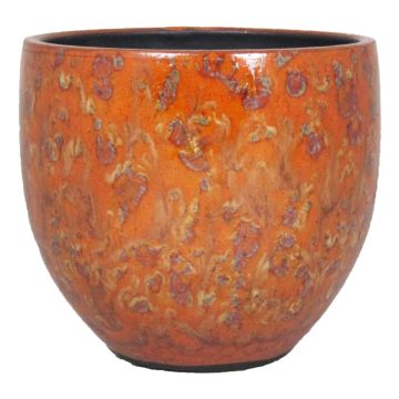 Cache-pot en céramique ELIEL, moucheté, orange-jaune, 34cm, Ø34cm Cache-pot en céramique ELIEL, moucheté, orange-jaune, 34cm, Ø34cm