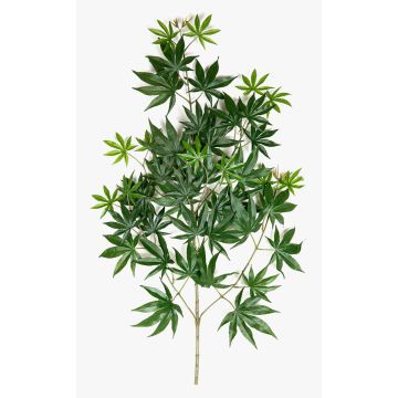 Branche artificielle d'érable japonais ALETTO, difficilement inflammable, verte, 70 cm