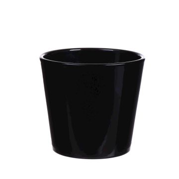 Pot de fleurs en céramique GIENAH, noir, 12,5cm, Ø13,5cm Pot de fleurs en céramique GIENAH, noir, 12,5cm, Ø13,5cm