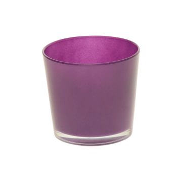 Pot à plantes ALENA, verre, violet foncé, 12,5cm, Ø13,3cm Pot à plantes ALENA, verre, violet foncé, 12,5cm, Ø13,3cm