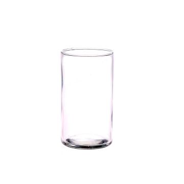 Vase en verre SANNY, cylindre, transparent, 20cm, Ø11,5cm