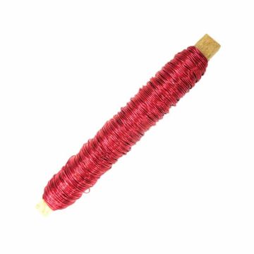 Fil métallique décoratif résistant ZELMA, rouge, 100g, 50m, Ø0,5mm Fil métallique décoratif résistant ZELMA, rouge, 100g, 50m, Ø0,5mm
