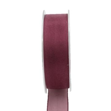 Ruban en organza OSNA, rouge bourgogne, 25m, 25mm Ruban en organza OSNA, rouge bourgogne, 25m, 25mm