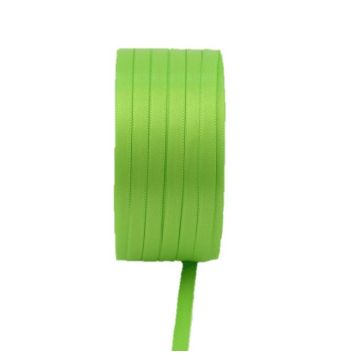 Ruban double satin VIPKE, vert pomme, 50m, 6mm Ruban double satin VIPKE, vert pomme, 50m, 6mm