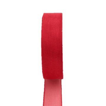Ruban en organza OSNA, rouge, 50m, 10mm Ruban en organza OSNA, rouge, 50m, 10mm