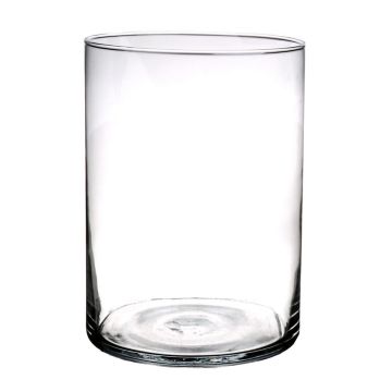 Vase décoratif en verre SANYA EARTH, transparent, 25cm, Ø18cm