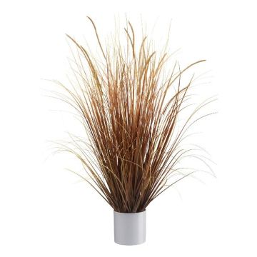 Herbe artificielle Carex WARTO dans un cache-pot en mélamine, panicules, brun-beige, 95cm
