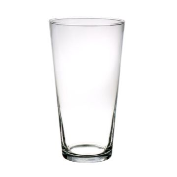 Vase de table conique ANNA AIR en verre, transparent, 29,5cm, Ø16cm