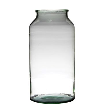 Verre recyclé pour bougies QUINN EARTH, transparent-vert, 42,5cm, Ø22,6cm