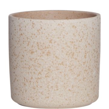 Cache-pot ARAYA, céramique, moucheté, beige, 10cm, Ø10cm Cache-pot ARAYA, céramique, moucheté, beige, 10cm, Ø10cm