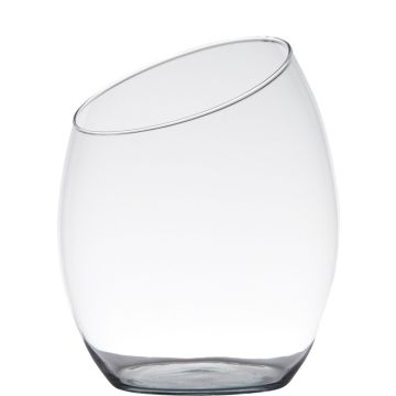 Bougeoir en verre KATE, transparent, 32cm, Ø25,5cm