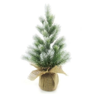 Sapin de Noël artificiel PORI, givré, sac de jute naturel, 30cm, Ø15cm Sapin de Noël artificiel PORI, givré, sac de jute naturel, 30cm, Ø15cm