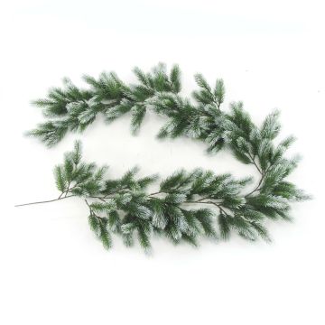 Guirlande de sapin artificiel PORI, givré, 170cm, Ø25cm