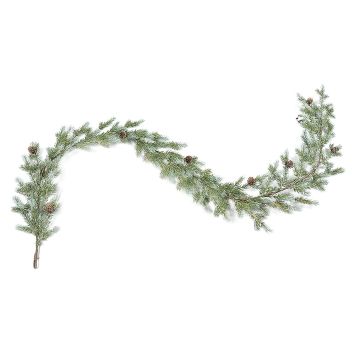 Fichten artificiel Guirlande KOKKOLA avec pommes de pin, vert, 190cm