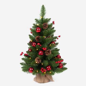 Sapin de Noël artificiel KERAVA, LEDs, décoré, 60cm, Ø40cm Sapin de Noël artificiel KERAVA, LEDs, décoré, 60cm, Ø40cm