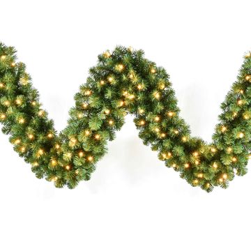 Guirlande de sapin artificiel VARKAUS, LEDs, 275cm, Ø35cm