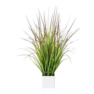 Herbe artificielle Imperata cylindrica SANZA en pot décoratif, vert-rouge, 75cm