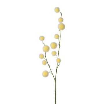 Branche artificielle Gomphocarpus physocarpus YANIKA, fruits, jaune clair, 105cm