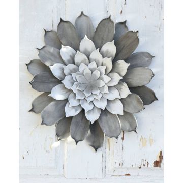 Fleur de camélia artificielle STEINKA, gris, Ø40cm